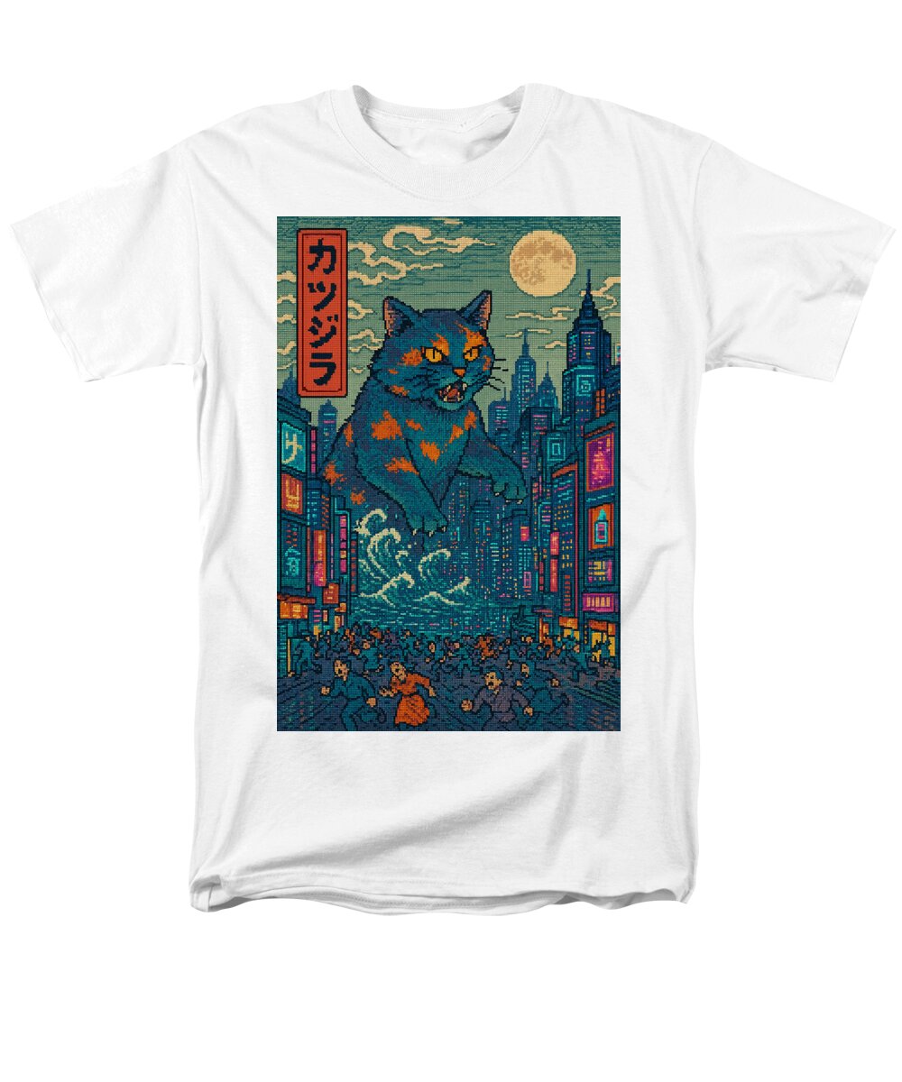 Catzilla a Purr-fectly Hilarious Monster - Men's T-Shirt (Regular Fit)