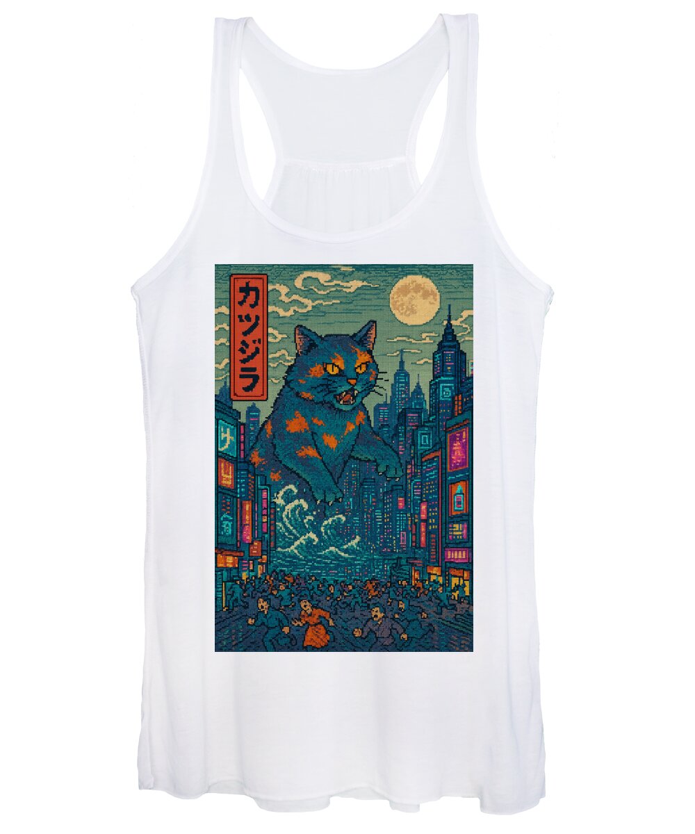 Catzilla a Purr-fectly Hilarious Monster - Women's Tank Top