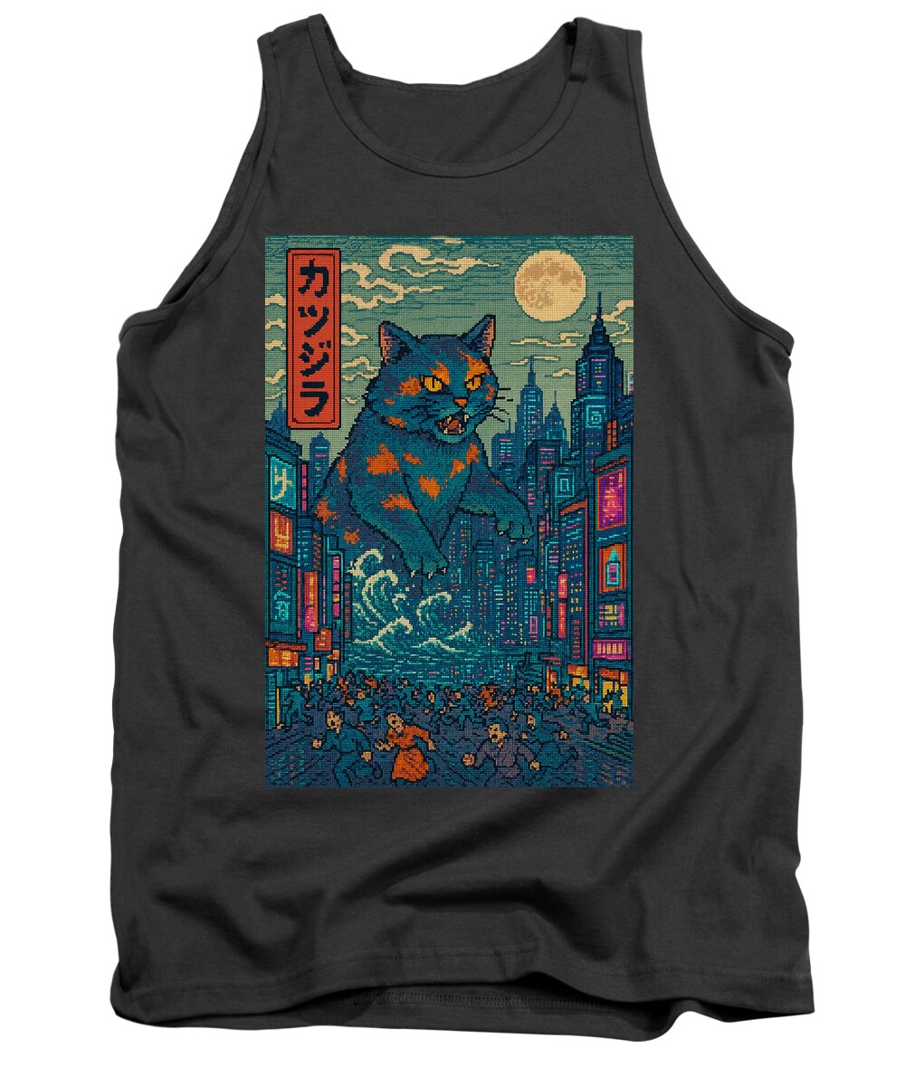 Catzilla a Purr-fectly Hilarious Monster - Tank Top