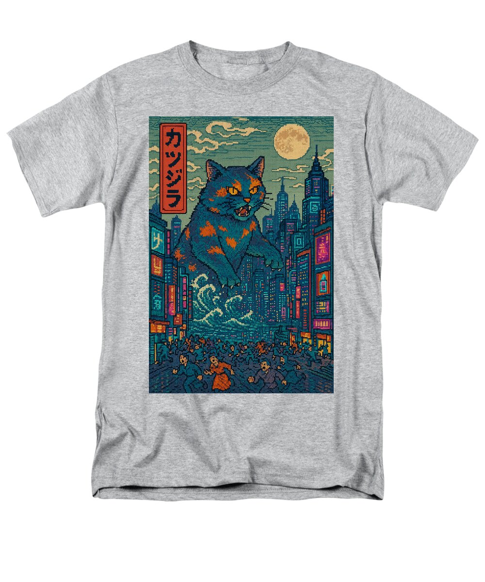 Catzilla a Purr-fectly Hilarious Monster - Men's T-Shirt (Regular Fit)