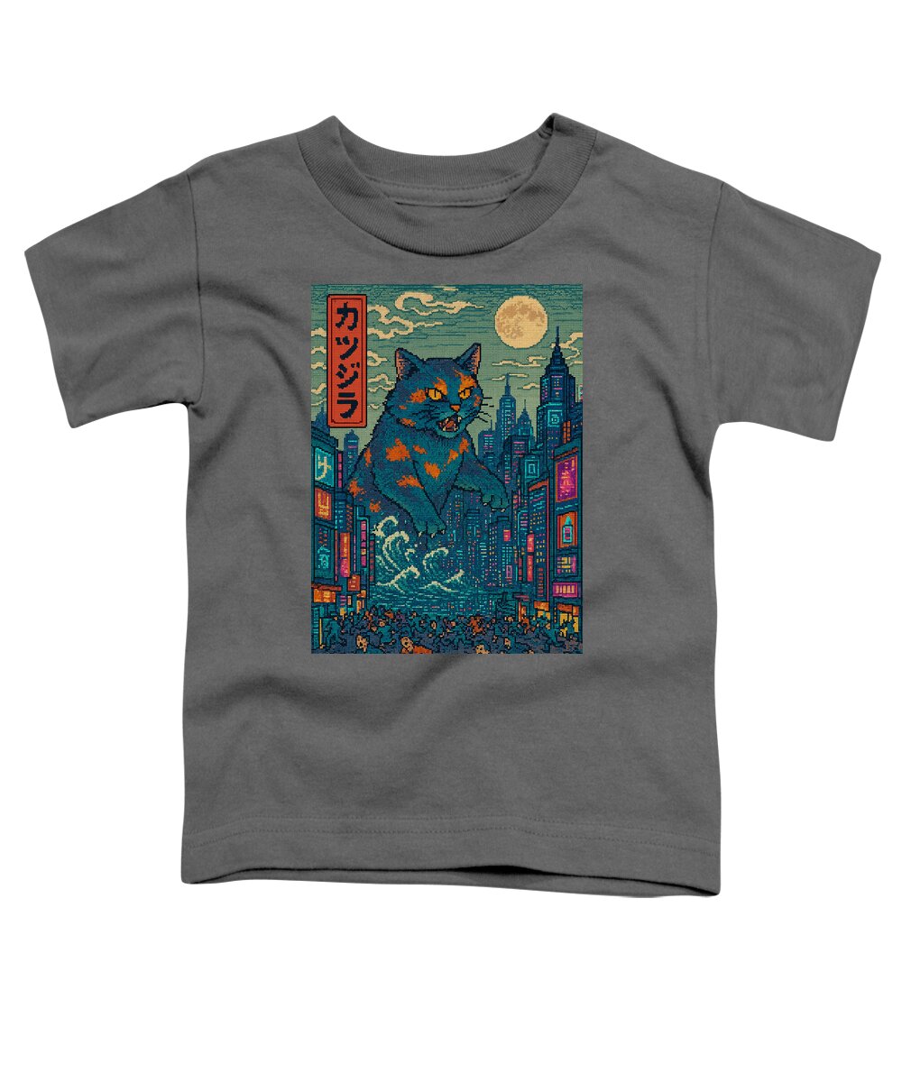 Catzilla a Purr-fectly Hilarious Monster - Toddler T-Shirt