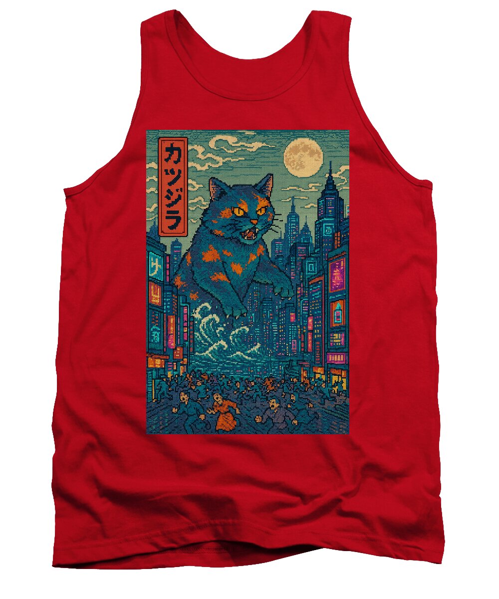 Catzilla a Purr-fectly Hilarious Monster - Tank Top