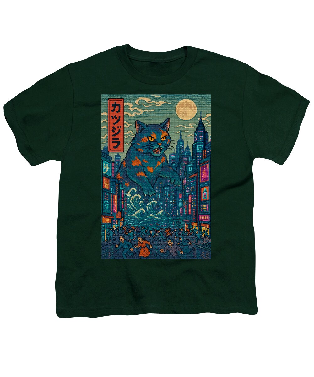 Catzilla a Purr-fectly Hilarious Monster - Youth T-Shirt