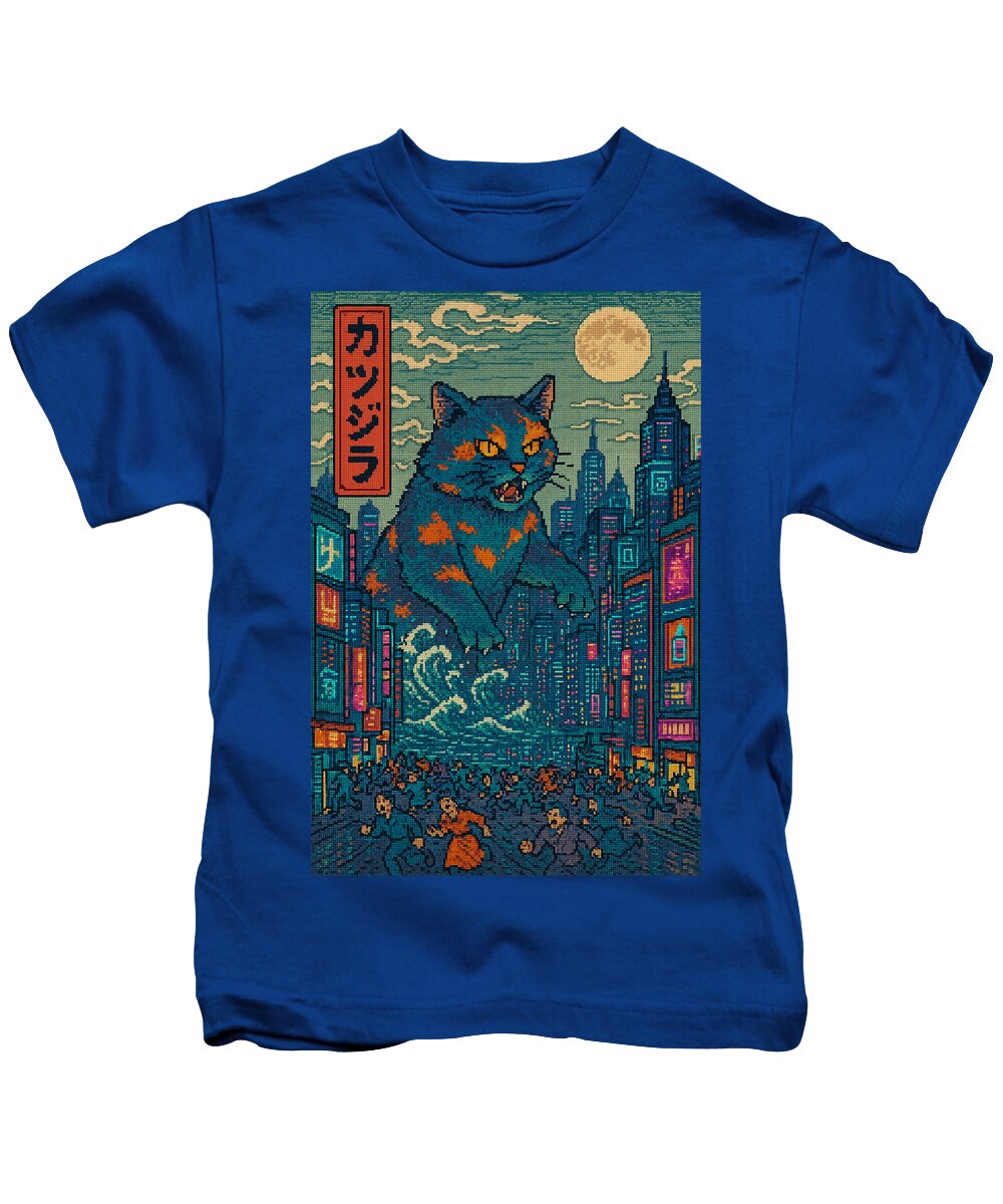 Catzilla a Purr-fectly Hilarious Monster - Kids T-Shirt