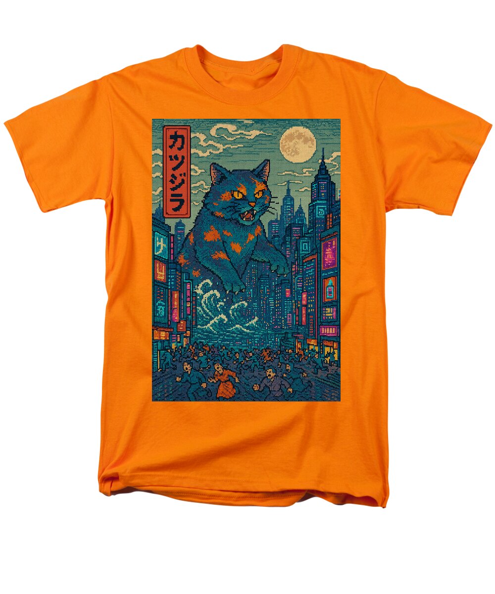 Catzilla a Purr-fectly Hilarious Monster - Men's T-Shirt (Regular Fit)