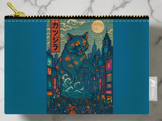 Catzilla a Purr-fectly Hilarious Monster - Zip Pouch