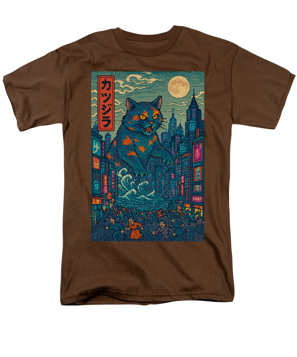 Catzilla a Purr-fectly Hilarious Monster - Men's T-Shirt (Regular Fit)