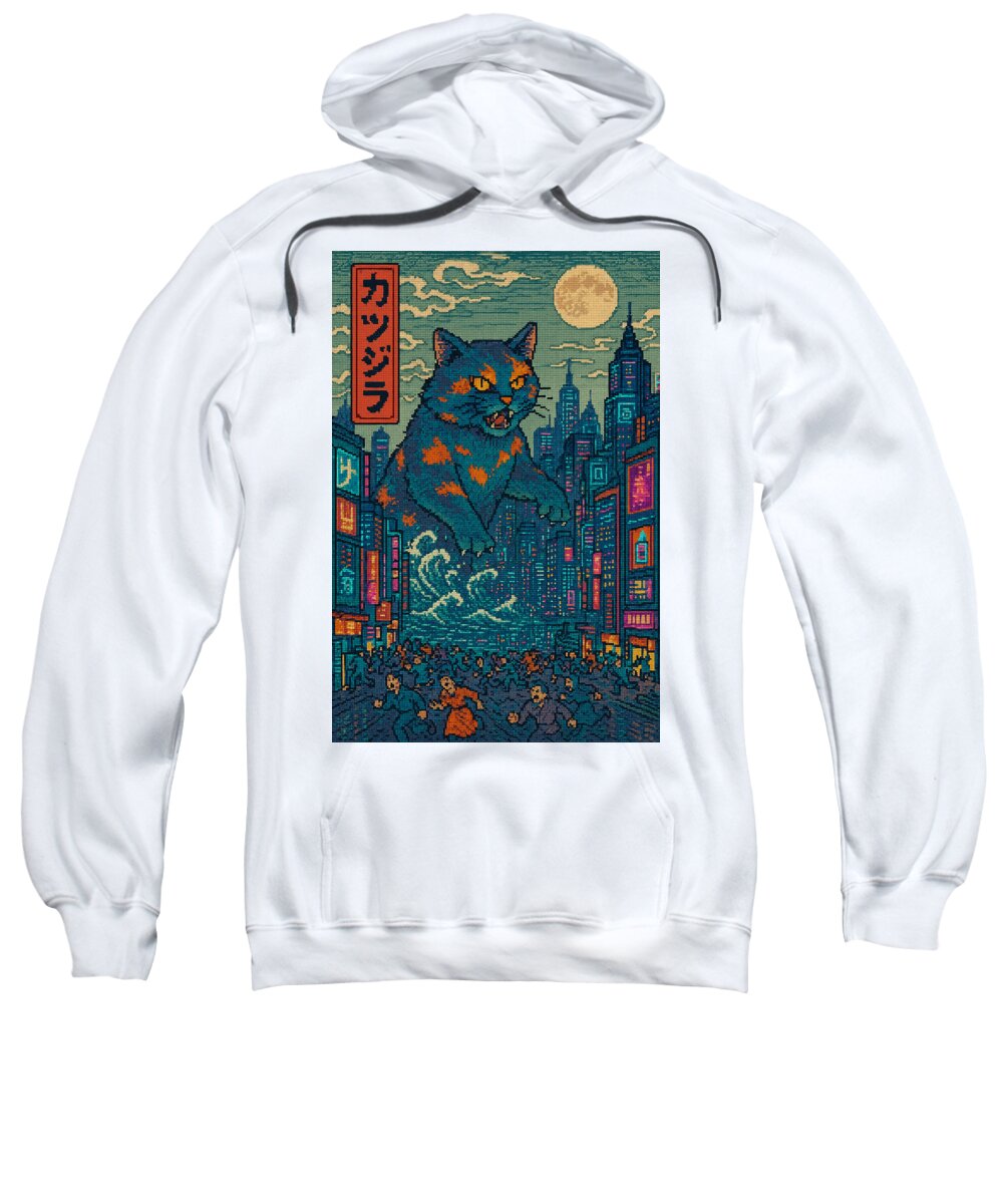 Catzilla a Purr-fectly Hilarious Monster - Sweatshirt