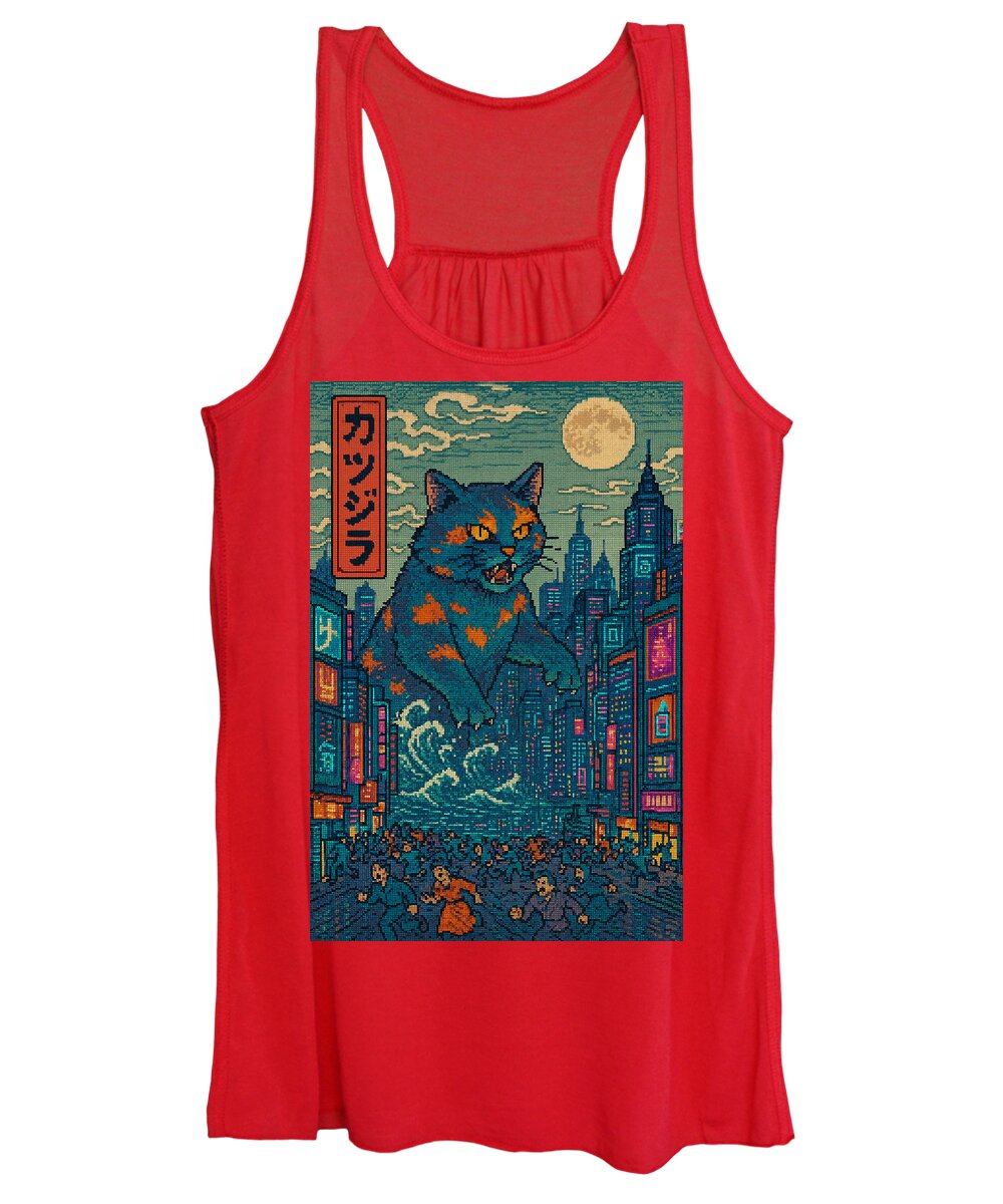 Catzilla a Purr-fectly Hilarious Monster - Women's Tank Top