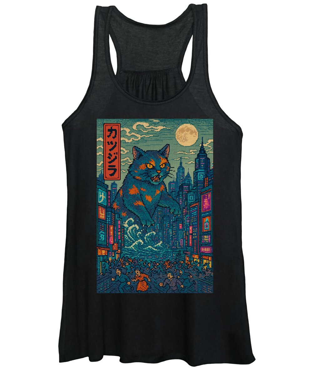Catzilla a Purr-fectly Hilarious Monster - Women's Tank Top