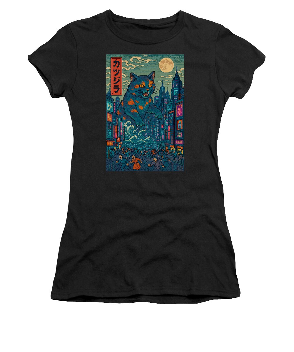 Catzilla a Purr-fectly Hilarious Monster - Women's T-Shirt