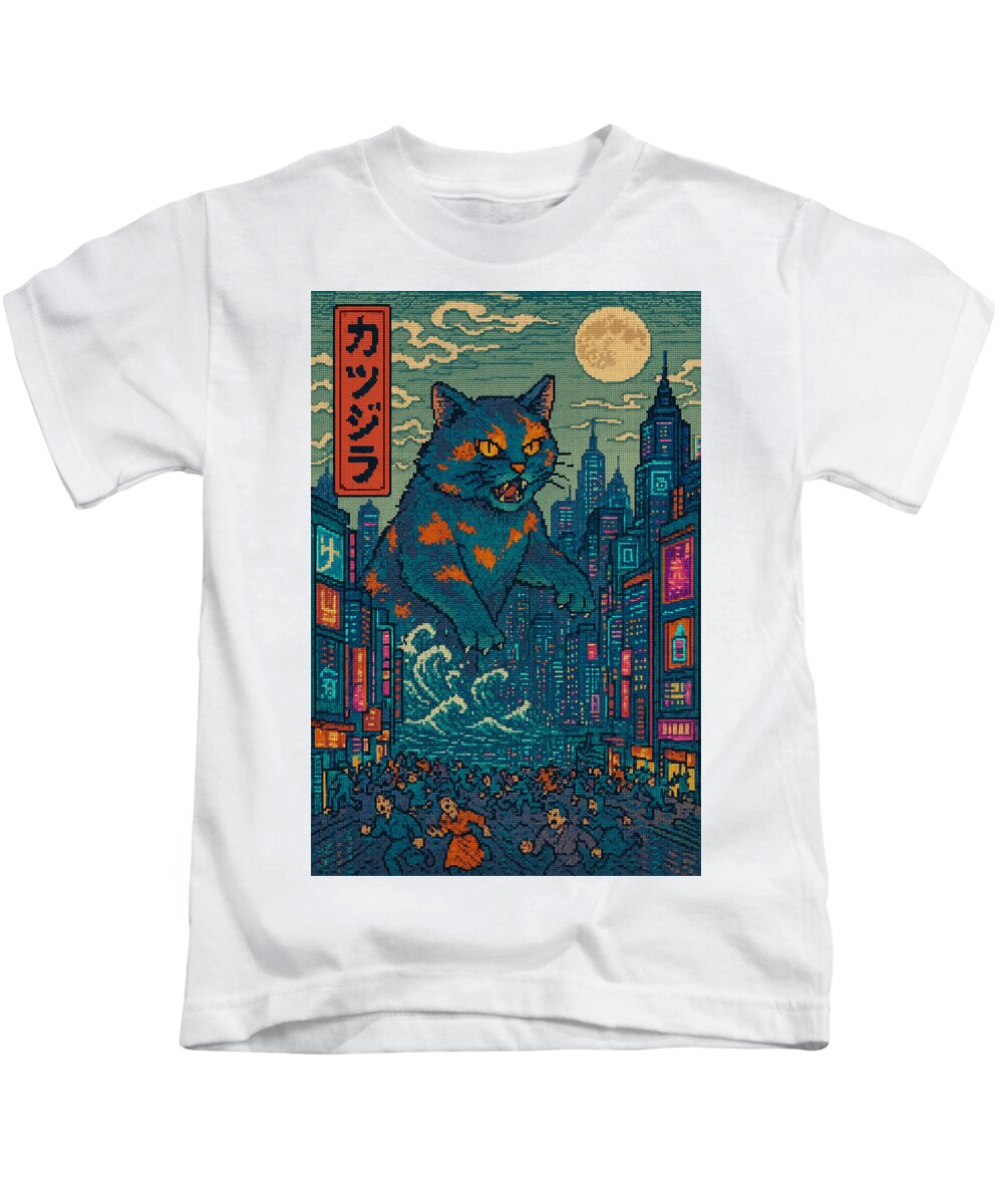Catzilla a Purr-fectly Hilarious Monster - Kids T-Shirt