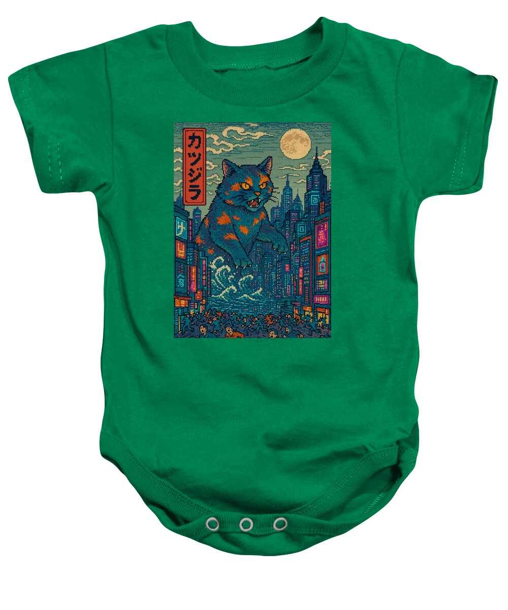 Catzilla a Purr-fectly Hilarious Monster - Baby Onesie