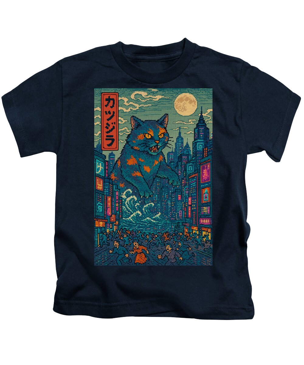 Catzilla a Purr-fectly Hilarious Monster - Kids T-Shirt