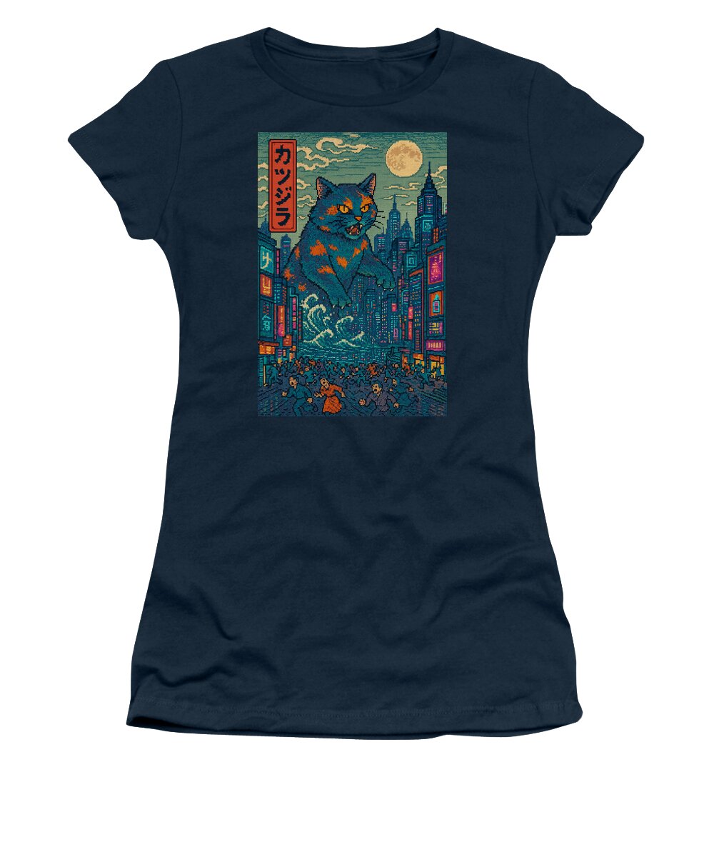 Catzilla a Purr-fectly Hilarious Monster - Women's T-Shirt