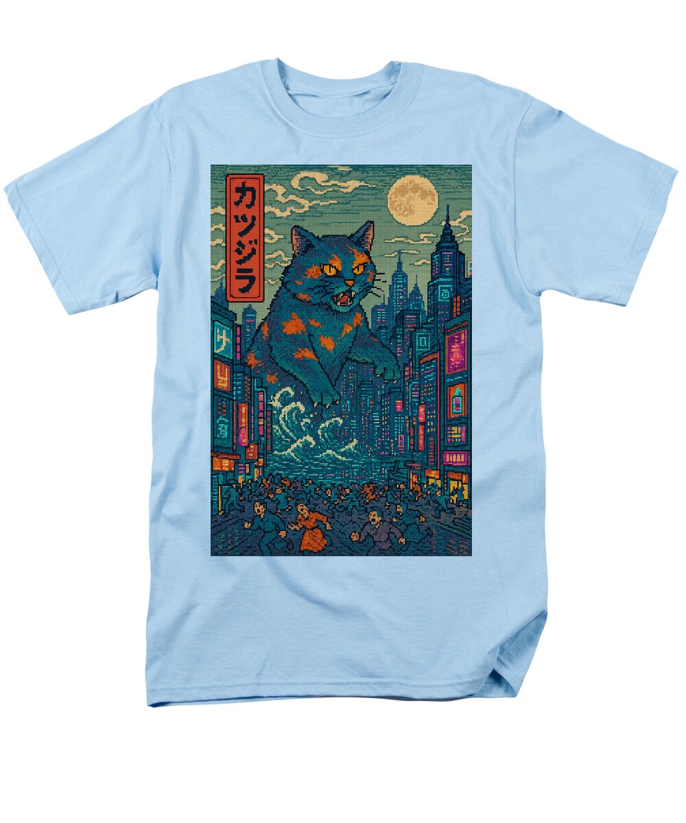 Catzilla a Purr-fectly Hilarious Monster - Men's T-Shirt (Regular Fit)