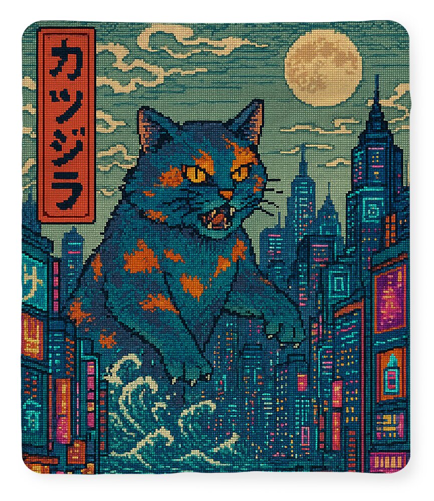 Catzilla a Purr-fectly Hilarious Monster - Blanket