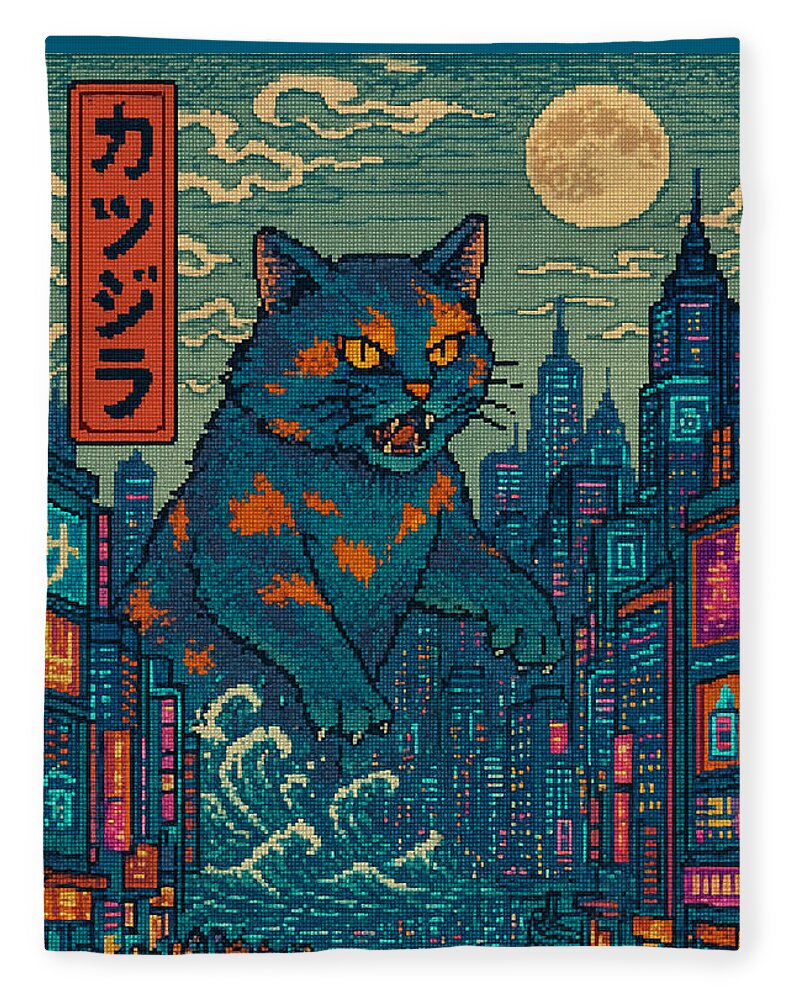 Catzilla a Purr-fectly Hilarious Monster - Blanket