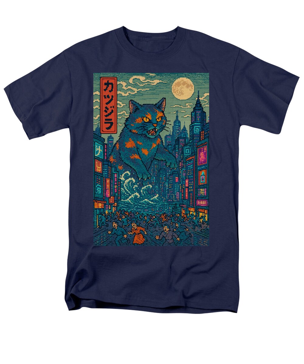 Catzilla a Purr-fectly Hilarious Monster - Men's T-Shirt (Regular Fit)