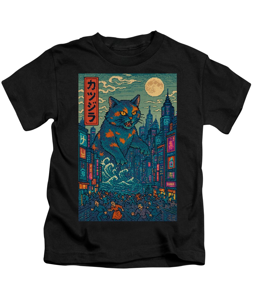 Catzilla a Purr-fectly Hilarious Monster - Kids T-Shirt