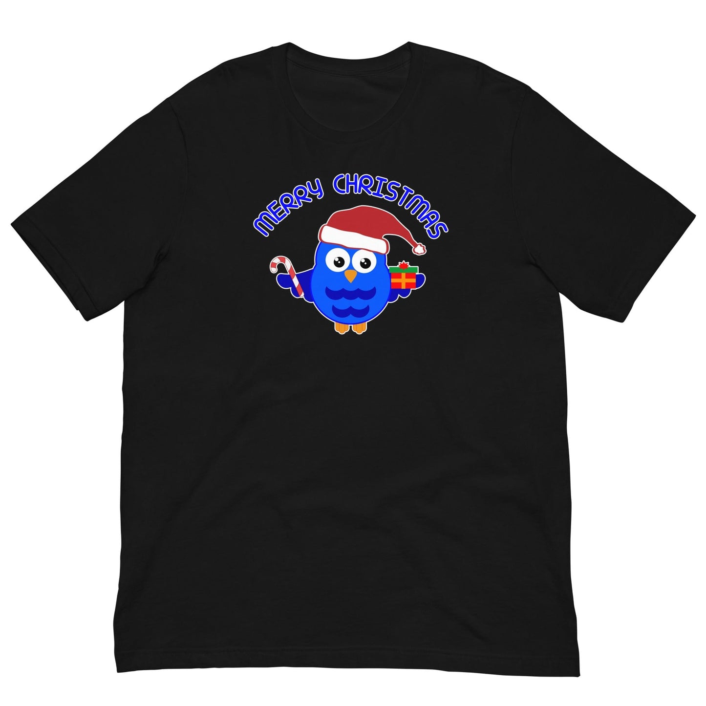 Christmas Owl T-shirt Black / XS