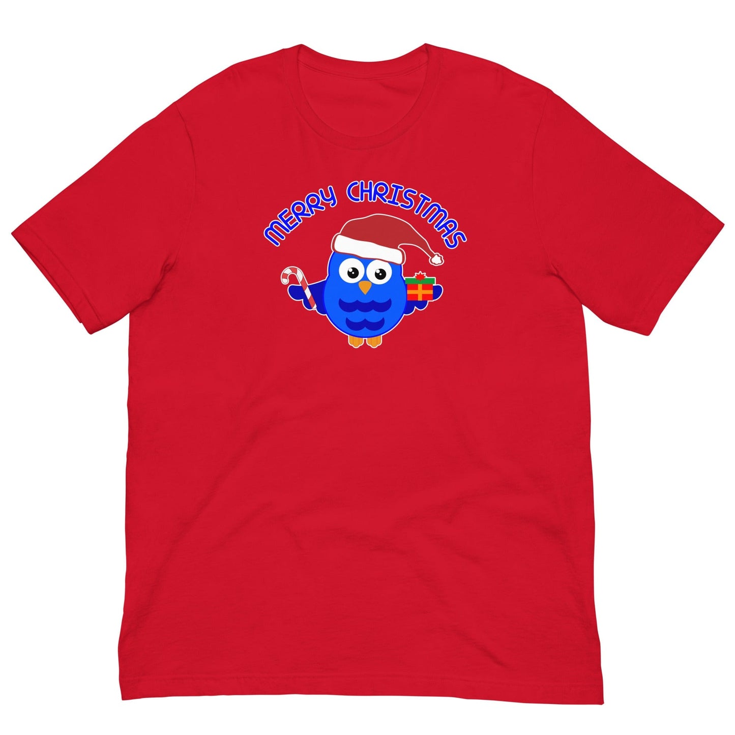 Christmas Owl T-shirt Red / XS