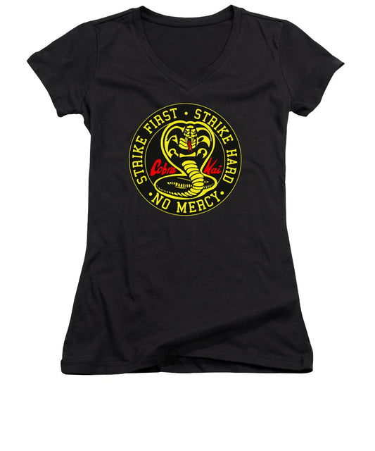 Cobra Kai Strike First - Women's V-Neck