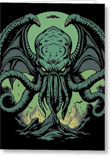 Cthulhu Demon - Greeting Card