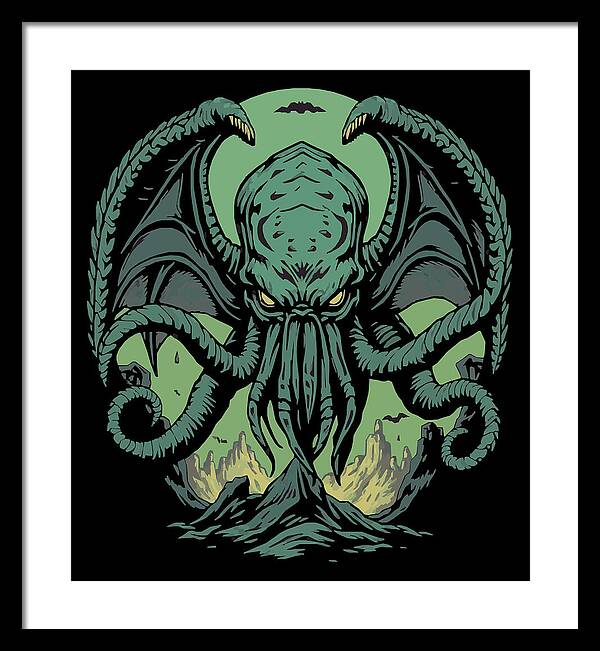 Cthulhu Demon - Framed Print