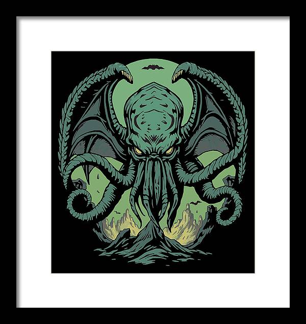 Cthulhu Demon - Framed Print