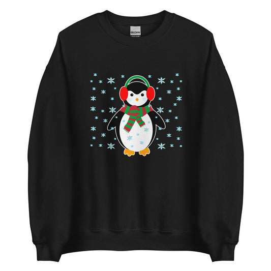 Cute Penguin Sweatshirt Black / S