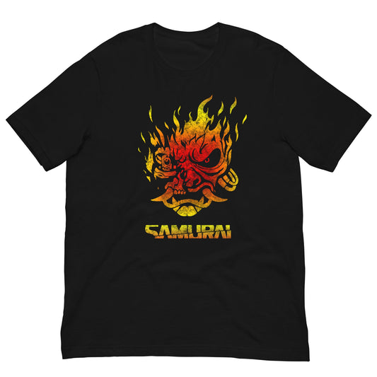 Cyberpunk Fire Demon T-shirt Black / XS