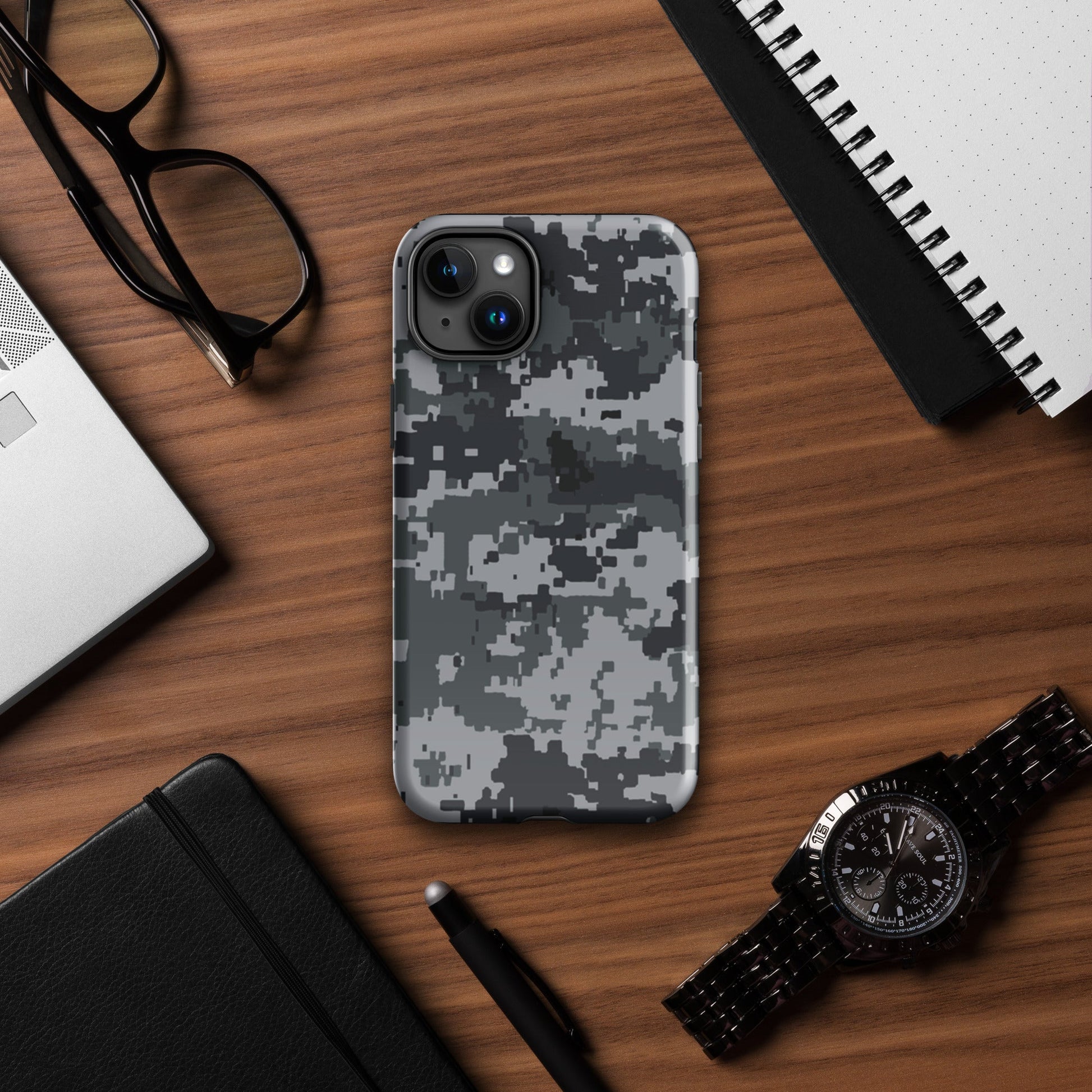 Digital Camo Military Army camouflage Tough Case for iPhone® iPhone 15 Plus