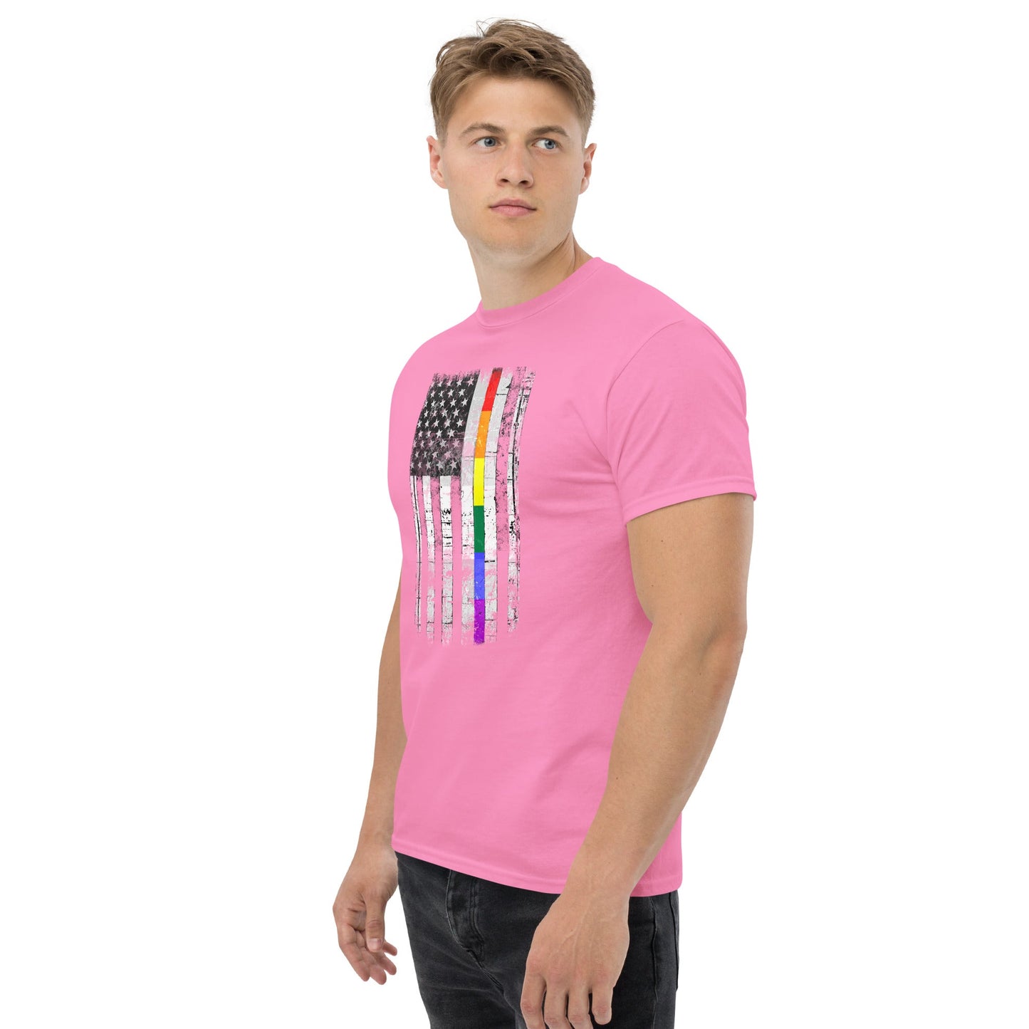Distressed Rainbow American Flag T-shirt