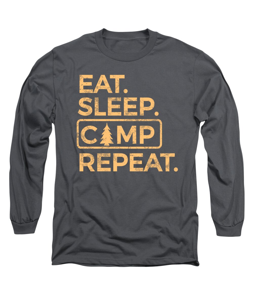 Eat Sleep Camp Repeat - Long Sleeve T-Shirt