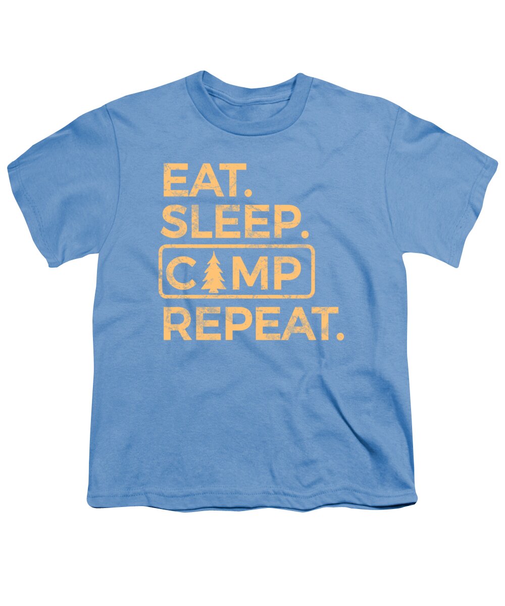 Eat Sleep Camp Repeat - Youth T-Shirt