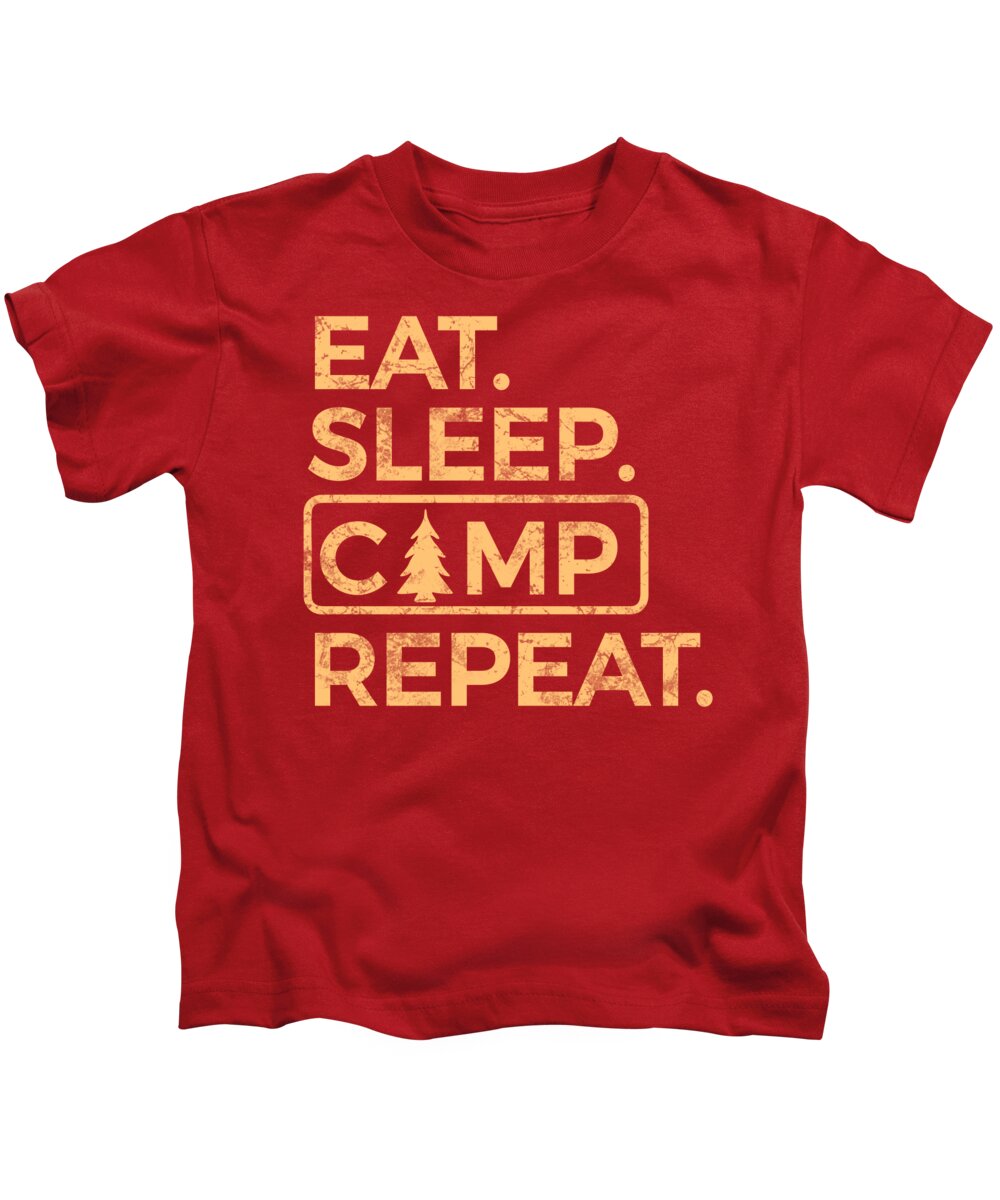 Eat Sleep Camp Repeat - Kids T-Shirt
