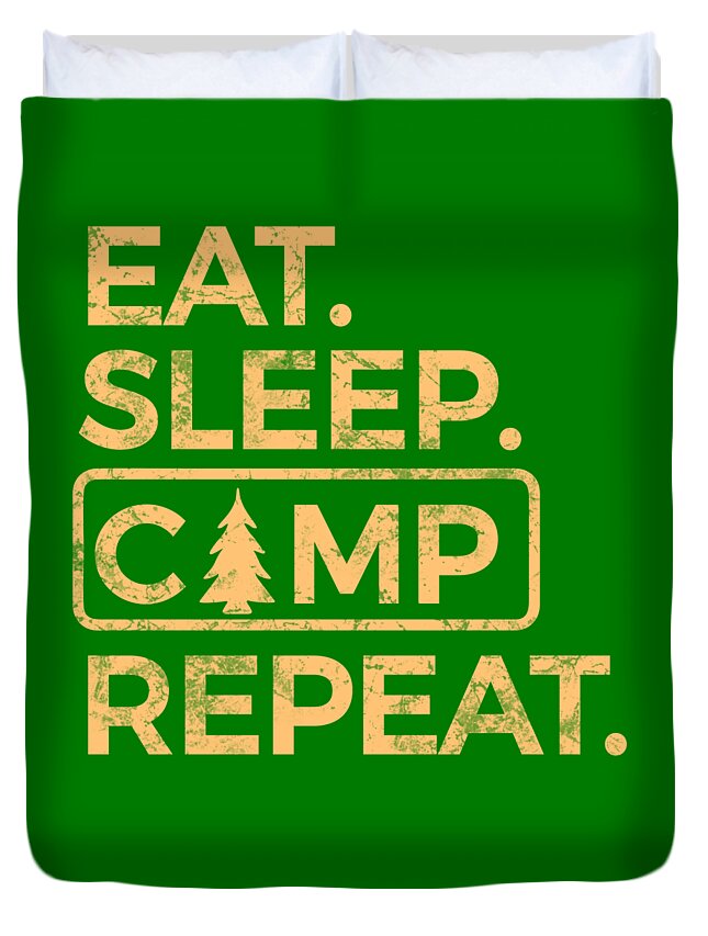 Eat Sleep Camp Repeat - Duvet Cover