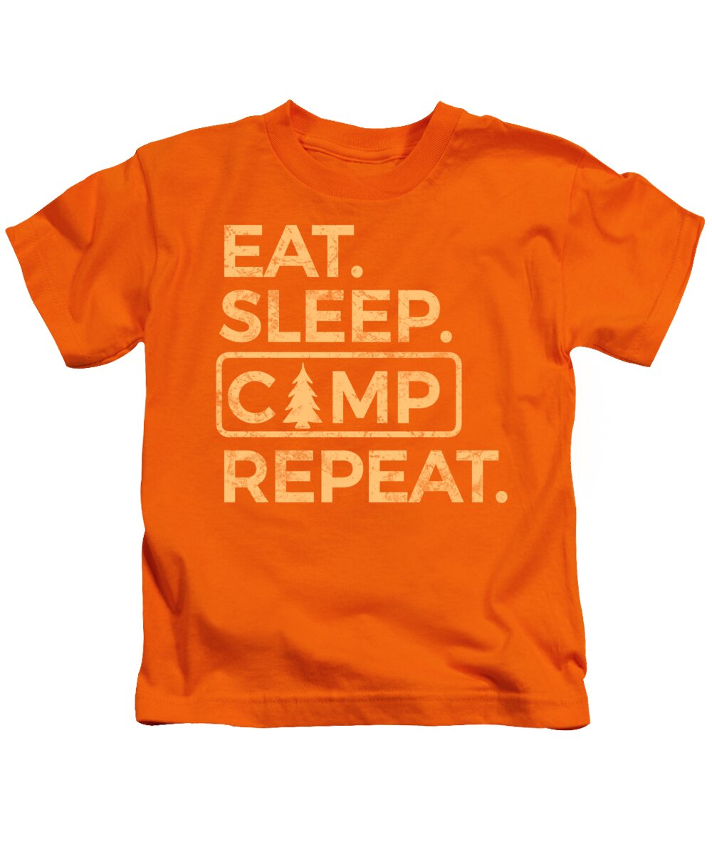 Eat Sleep Camp Repeat - Kids T-Shirt