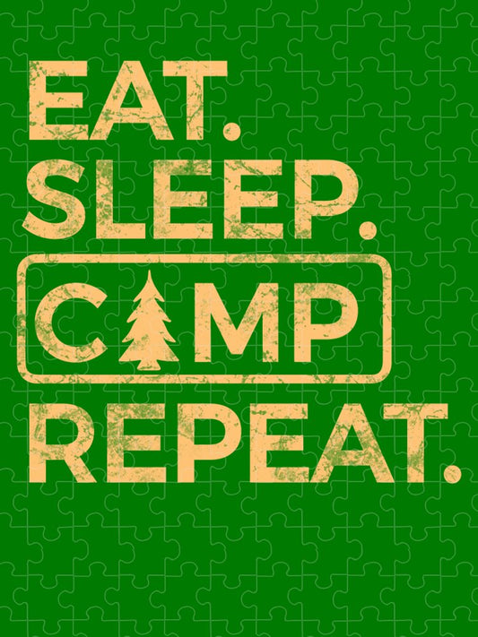 Eat Sleep Camp Repeat - Puzzle