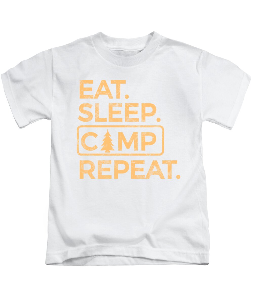 Eat Sleep Camp Repeat - Kids T-Shirt