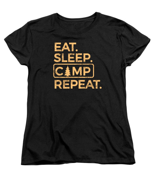 Eat Sleep Camp Repeat - Women's T-Shirt (Standard Fit)