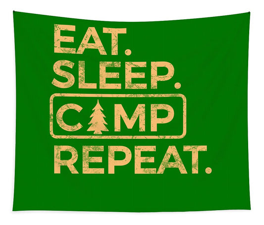 Eat Sleep Camp Repeat - Tapestry
