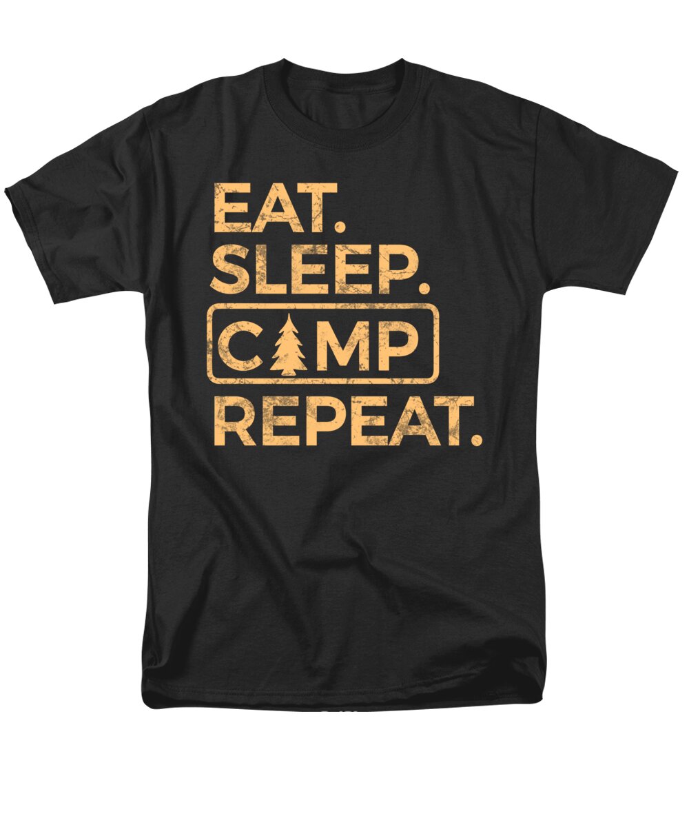 Eat Sleep Camp Repeat - Men's T-Shirt (Regular Fit)