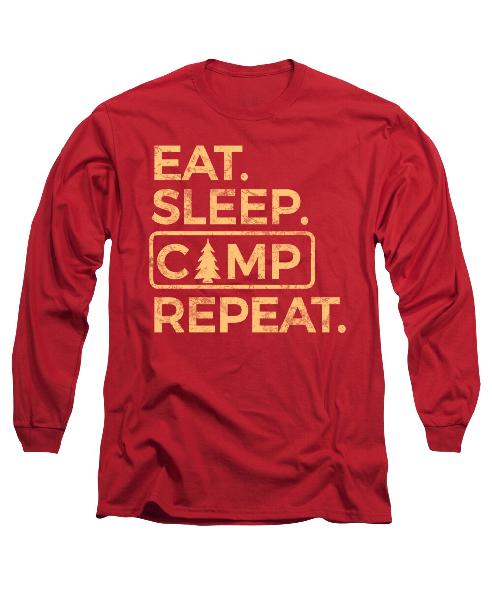 Eat Sleep Camp Repeat - Long Sleeve T-Shirt