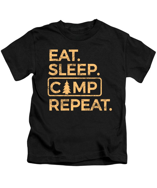 Eat Sleep Camp Repeat - Kids T-Shirt