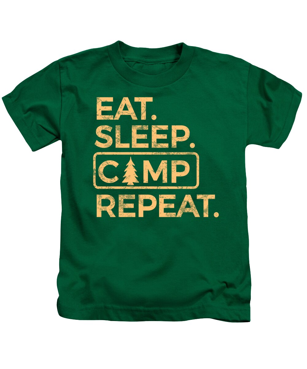 Eat Sleep Camp Repeat - Kids T-Shirt