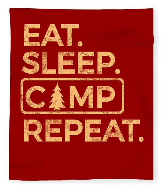 Eat Sleep Camp Repeat - Blanket
