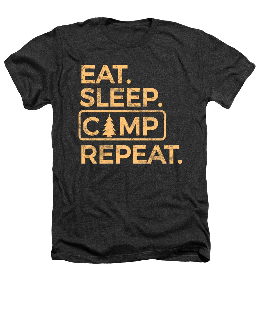 Eat Sleep Camp Repeat - Heathers T-Shirt