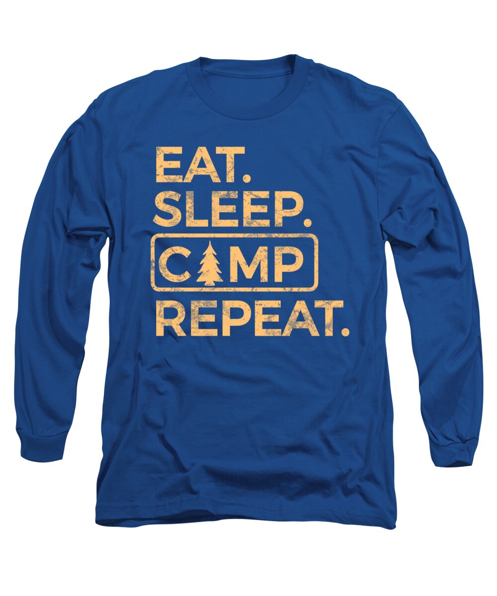 Eat Sleep Camp Repeat - Long Sleeve T-Shirt